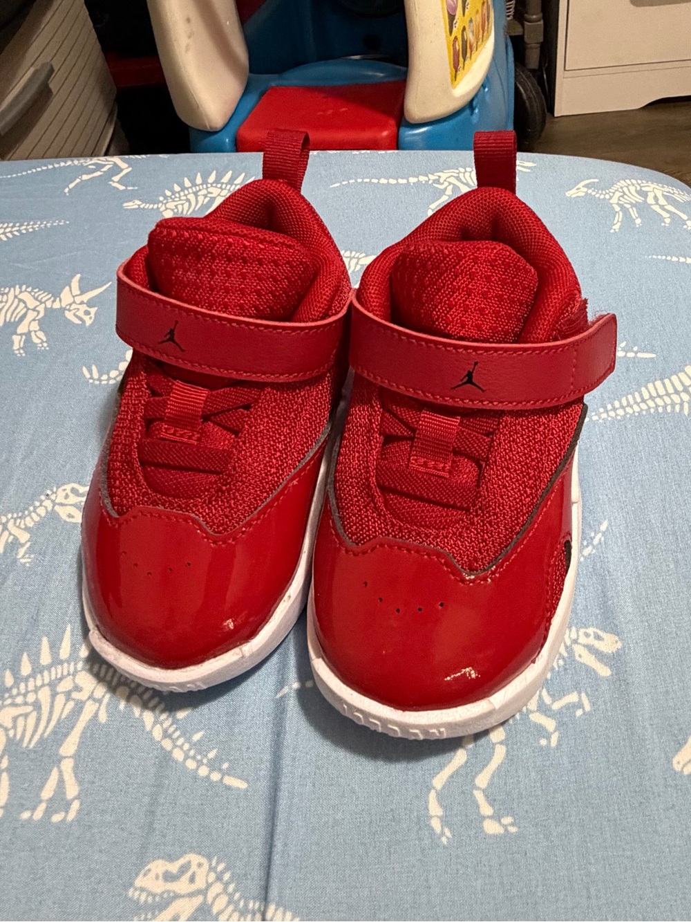 Jordan Kids Red Hook-and-Loop Sneakers